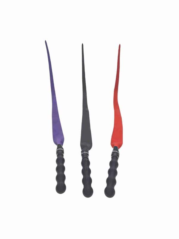 Bull Hide Leather Devil's Tongue Whip- Choice of 3 colors