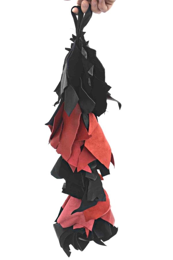 BOA Heavy Leather Flogger with finger loops- choice of multiple colors - Image 7
