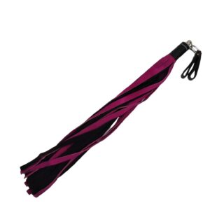 Suede Leather Floggers, w/Fingerloops (Available in 6 silky colors)