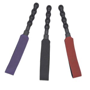 Long Crop Paddle; Bull Hide Leather - (Available in 3 colors)