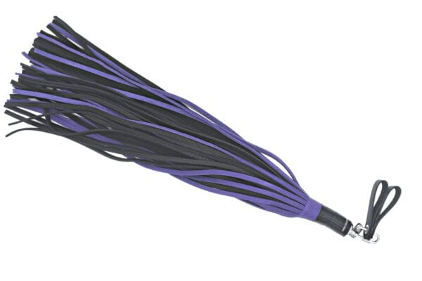 Bull Hide Leather Floggers: 1/4" Inch Falls With Finger Loops (choice of 3 colors) - Image 7