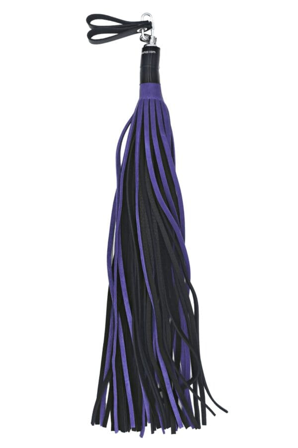 Bull Hide Leather Floggers: 1/4" Inch Falls With Finger Loops (choice of 3 colors) - Image 6