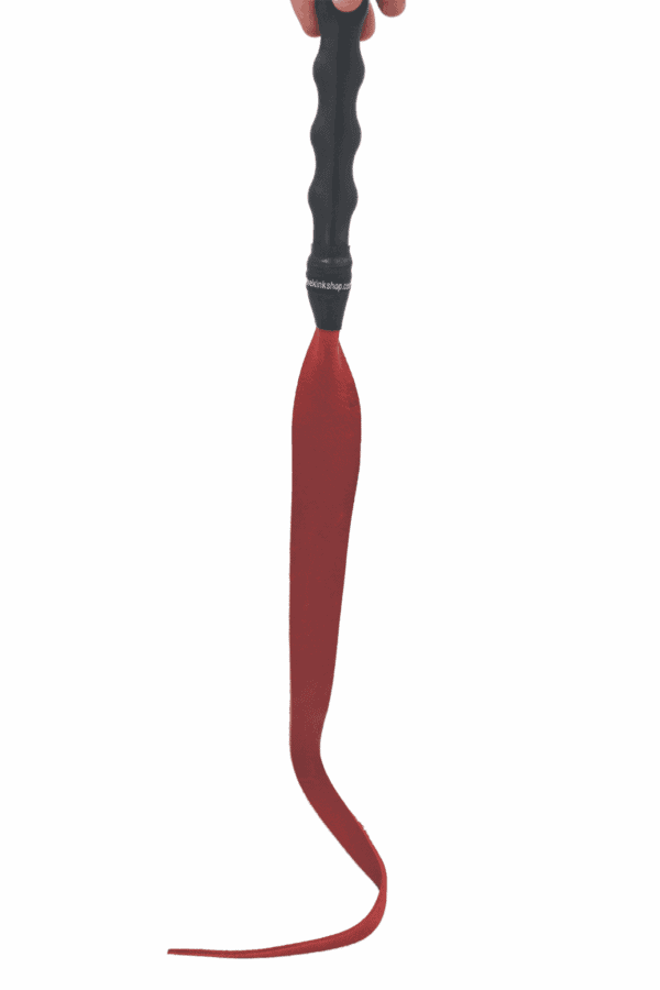 Bull Hide Leather Devil's Tongue Whip- Choice of 3 colors - Image 2