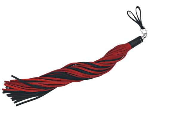 Bull Hide Leather Floggers: 1/4" Inch Falls With Finger Loops (choice of 3 colors) - Image 5