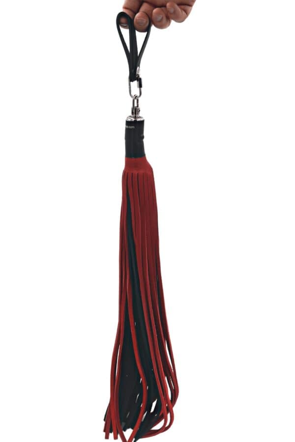 Bull Hide Leather Floggers: 1/4" Inch Falls With Finger Loops (choice of 3 colors) - Image 2