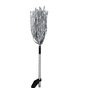 Shocking Silver Mylar Flogger, Violet Wand Toy