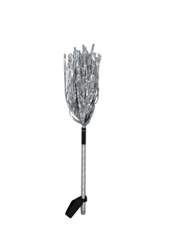 Shocking Silver Mylar Flogger, Violet Wand Toy
