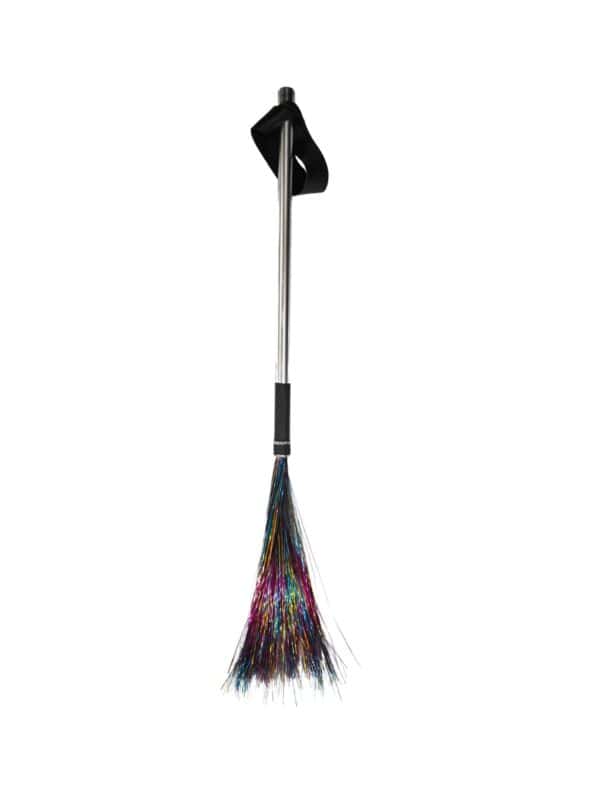 Festive Rainbow Mylar Flogger Accessory for Violet Wand w/ Strap - Image 4