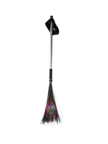 Festive Rainbow Mylar Flogger Accessory for Violet Wand w/ Strap